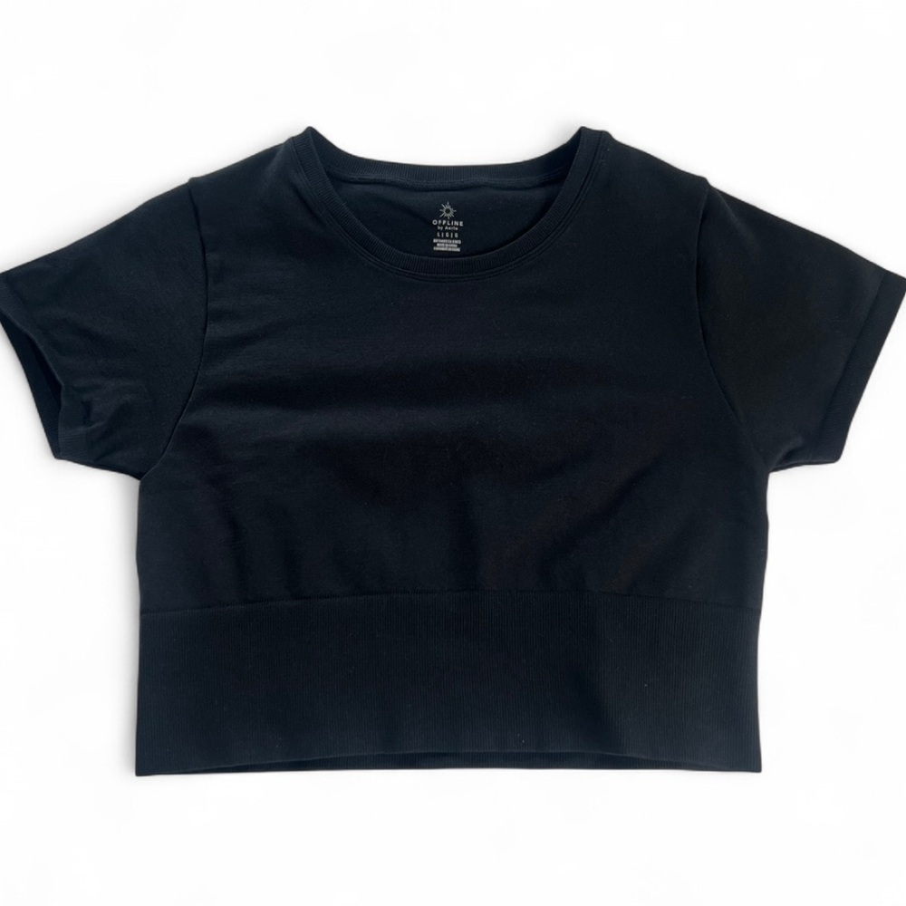 Aerie Black Crop Top